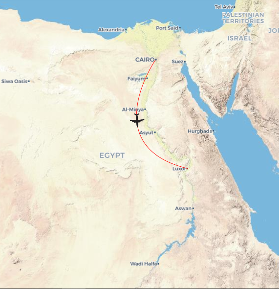 Egypt Explorer: Cairo to Luxor & Alexandria Package map
