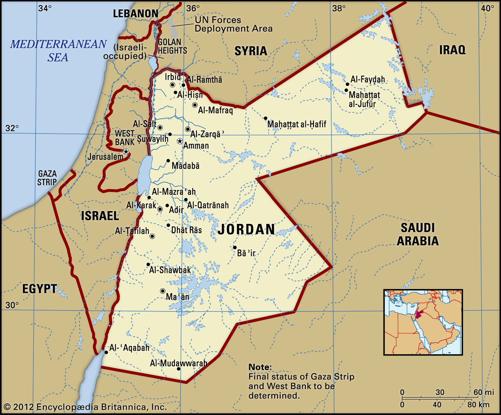 Jordan Highlights: Amman to Petra & the Dead Sea map